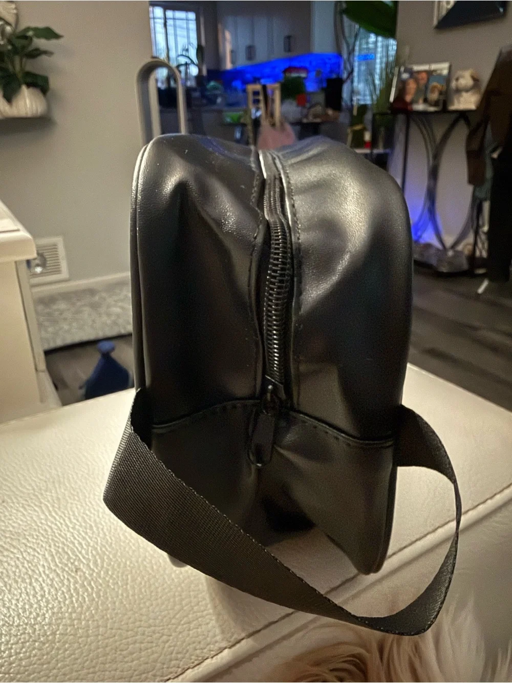 Fabletics Gray and Black Khloé Logo Pouch